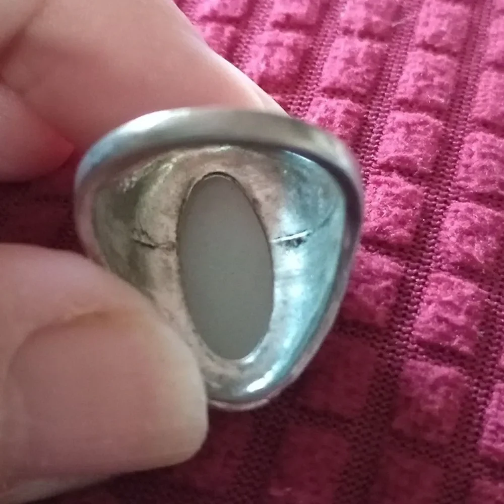 Opal and silver ring size 8